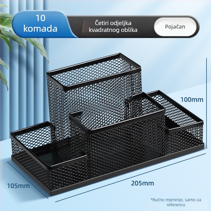 Excellent metalni držač za pero – višenamjenski stolni organizator za uredske potrepštine