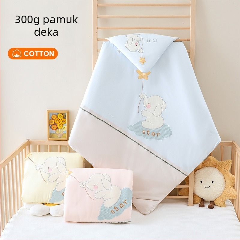 Deka za bebe 300 g od 100% pamuka, s punjenjem od sintetičkih vlakana, za novorođenčad, zimu i jesen, uzorak crtić