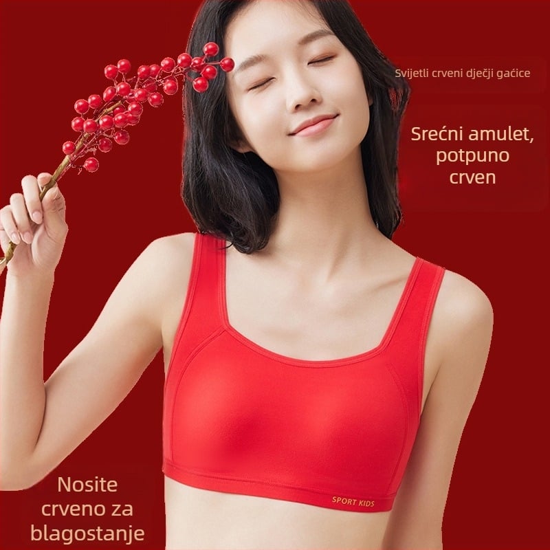 Djevojački grudnjak u stilu prsluka, najlon, podstava od pamuka, puna čašica, fiksne dvostruke naramenice