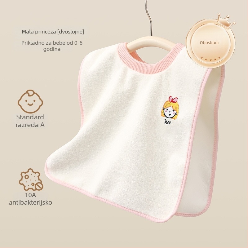 Drizzle Dječja krpa za pranje lica i zuba s vodootpornom bavom – Višestruki ručnik (poliestr, 150d, ravno pletenje, 80–100 g)