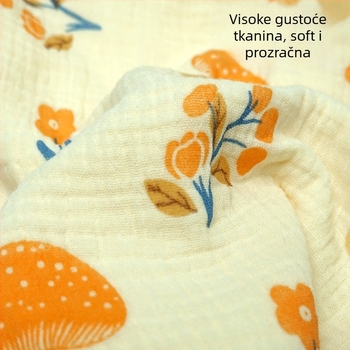 Dječja salveta za usta — 100% pamuk, vodootporna i otporna na prljavštinu, uzorak mreža/crtani likovi, za dob djece 3–8 godina