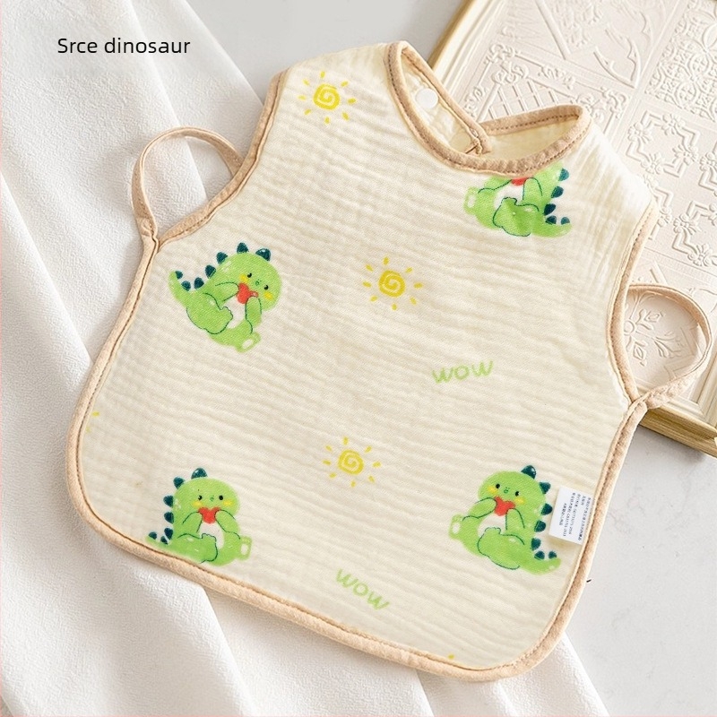 Dječja salveta za usta — 100% pamuk, vodootporna i otporna na prljavštinu, uzorak mreža/crtani likovi, za dob djece 3–8 godina