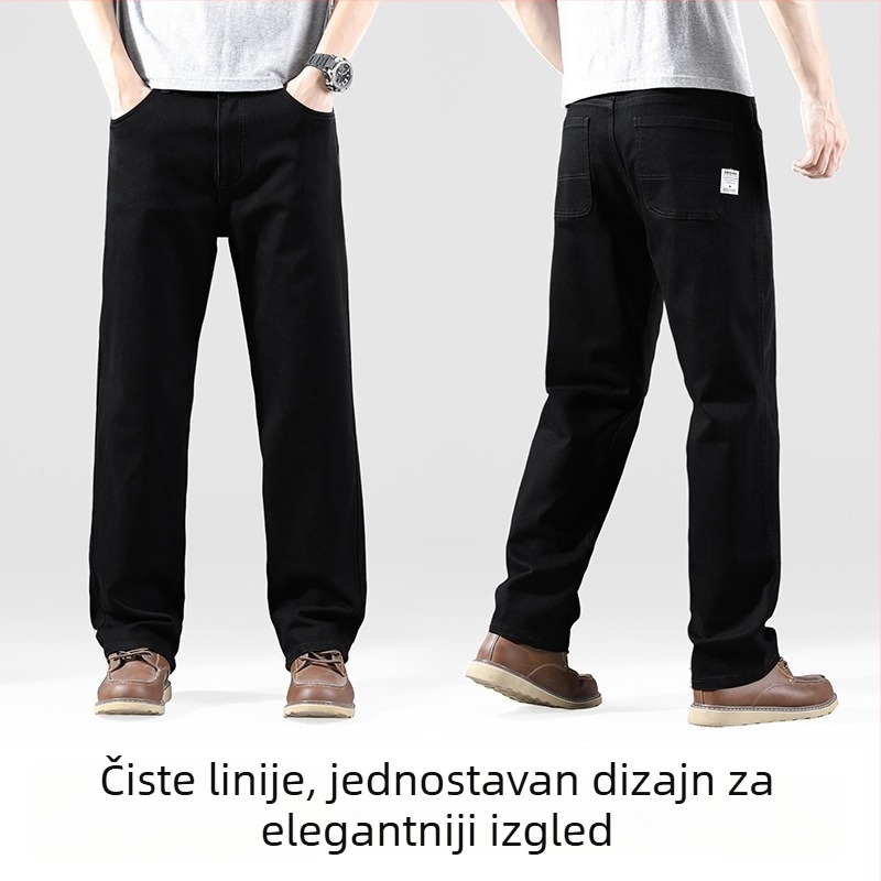 Muške traperice ravnog kroja, srednji pojas, zatvarač, pamuk‑poliester‑viskozna smjesa, nošenje kroz četiri sezone