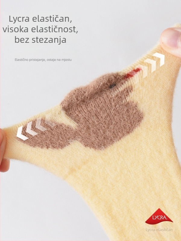 Novorođene najlonske čarape s dugim cijevima, debeli karikaturni uzorak