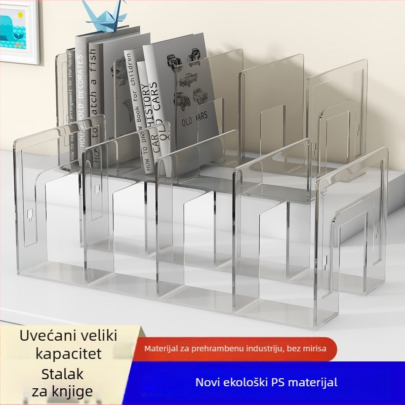 Hongfa 823 Plastični stolni držač za knjige s razdjelnom pregradom - Model 823, Materijal: Plastika, Neto masa: 320 g, Pakiranje: 72/30