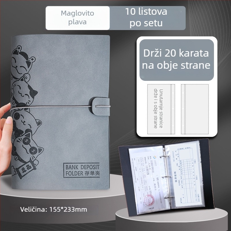 Folder s klipom za pojedinačne listove, PU koža, prilagodljiv s logotipom, mogućnost tiskanja logotipa