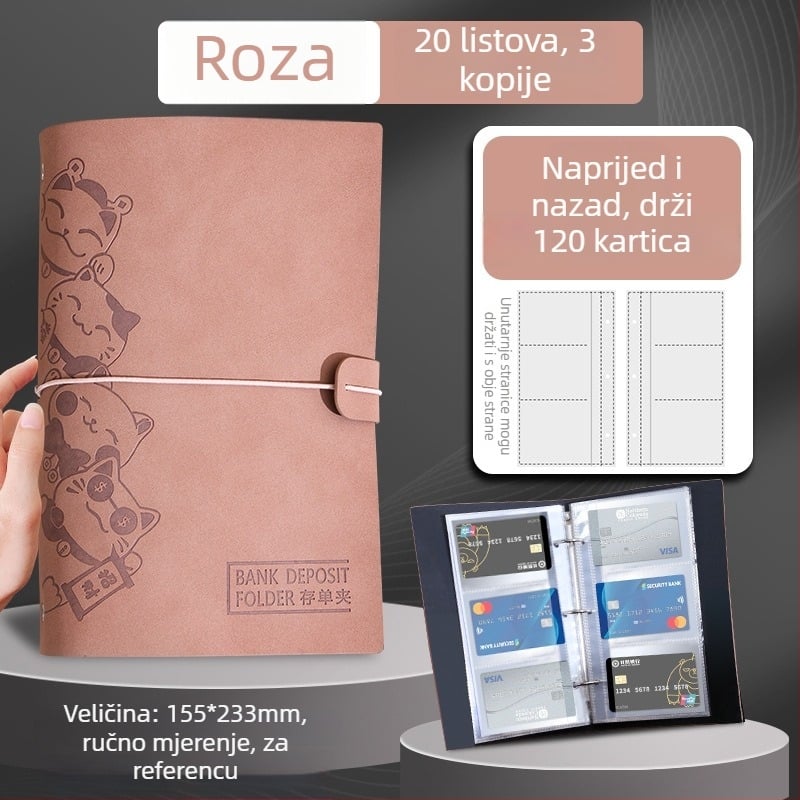 Folder s klipom za pojedinačne listove, PU koža, prilagodljiv s logotipom, mogućnost tiskanja logotipa