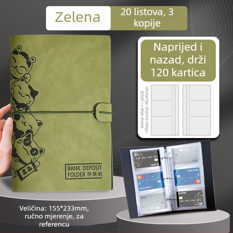 Folder s klipom za pojedinačne listove, PU koža, prilagodljiv s logotipom, mogućnost tiskanja logotipa