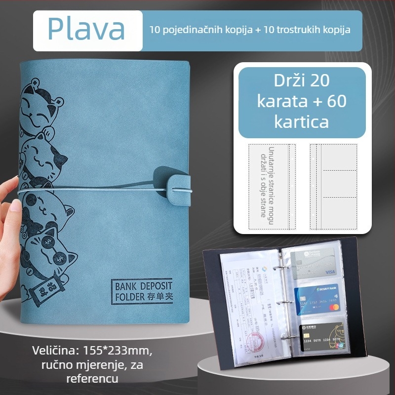 Folder s klipom za pojedinačne listove, PU koža, prilagodljiv s logotipom, mogućnost tiskanja logotipa