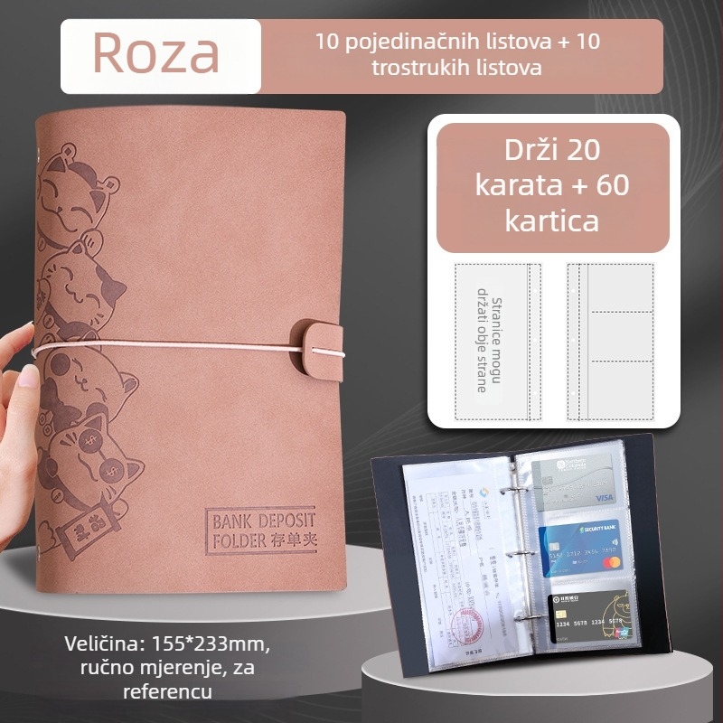 Folder s klipom za pojedinačne listove, PU koža, prilagodljiv s logotipom, mogućnost tiskanja logotipa