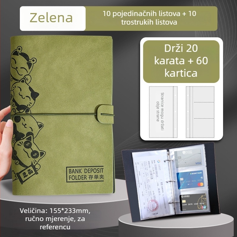 Folder s klipom za pojedinačne listove, PU koža, prilagodljiv s logotipom, mogućnost tiskanja logotipa