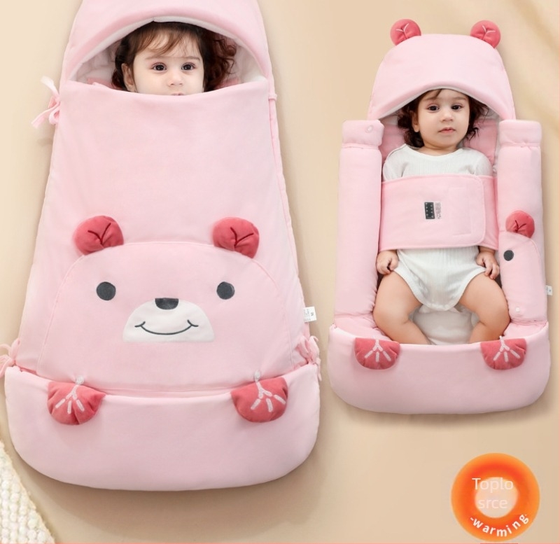 Zimski dječji spavaći vak s 100% pamukom, punilo poliester-pamuk, uzorak životinja, za djecu od 1 do 3 godina