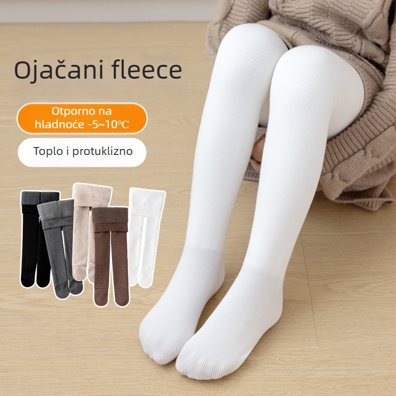 Dječje zimske tajice, jednobojne, za djecu 3–8 godina, poliesterske