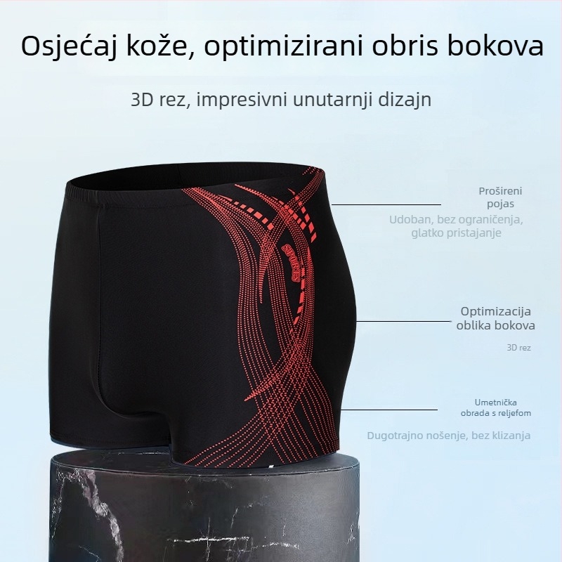 Autonomy Muške Plivačke Bokserice S Printom – Za Plivanje I Hodanje Uz Vodu, Poliester 85%, Podstava Poliester, Stil Briefs