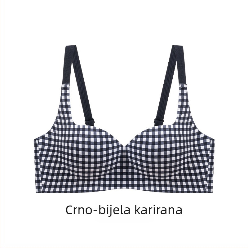 Najlonski set grudnjaka za žene, 3/4 šalice, debeli oblikovani košarica, čvrste naramenice, stražnje kopčanje s tri reda kopči, podstava od spandexa