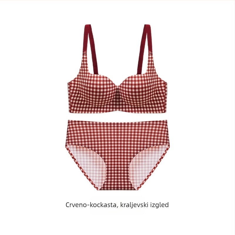 Najlonski set grudnjaka za žene, 3/4 šalice, debeli oblikovani košarica, čvrste naramenice, stražnje kopčanje s tri reda kopči, podstava od spandexa