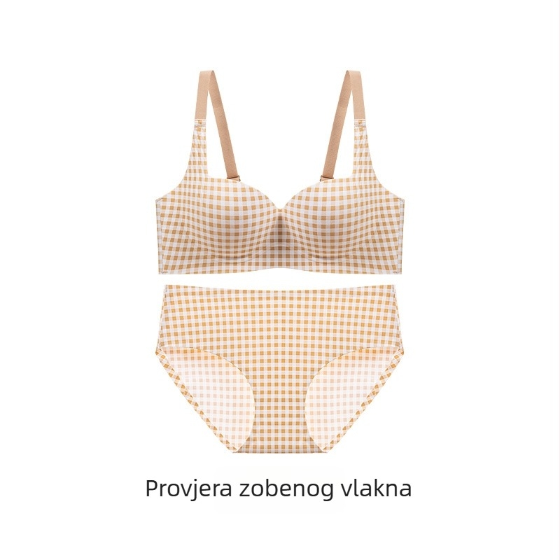 Najlonski set grudnjaka za žene, 3/4 šalice, debeli oblikovani košarica, čvrste naramenice, stražnje kopčanje s tri reda kopči, podstava od spandexa