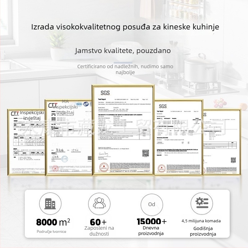 CYJ-JG-006 Tiganj s Maifan kamenom, neprijanjajući, s višeslojnom dnom, pogodan za indukciju i plinsku ploču