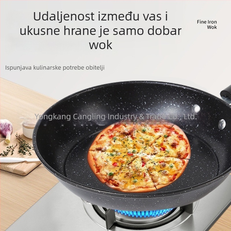 CYJ-JG-006 Tiganj s Maifan kamenom, neprijanjajući, s višeslojnom dnom, pogodan za indukciju i plinsku ploču