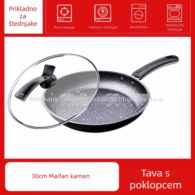 CYJ-JG-006 Tiganj s Maifan kamenom, neprijanjajući, s višeslojnom dnom, pogodan za indukciju i plinsku ploču