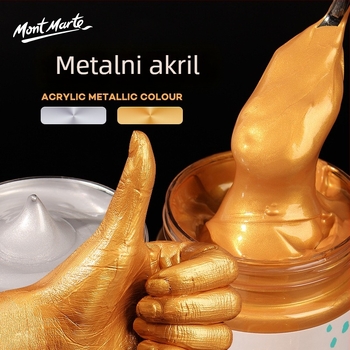 Monde metalno fluorescirajuća akrilna boja – 100 ml, vodootporna, netoksična, jedna bočica, za ručno slikanje zidova i DIY projekti