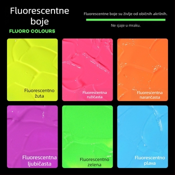 Monde metalno fluorescirajuća akrilna boja – 100 ml, vodootporna, netoksična, jedna bočica, za ručno slikanje zidova i DIY projekti