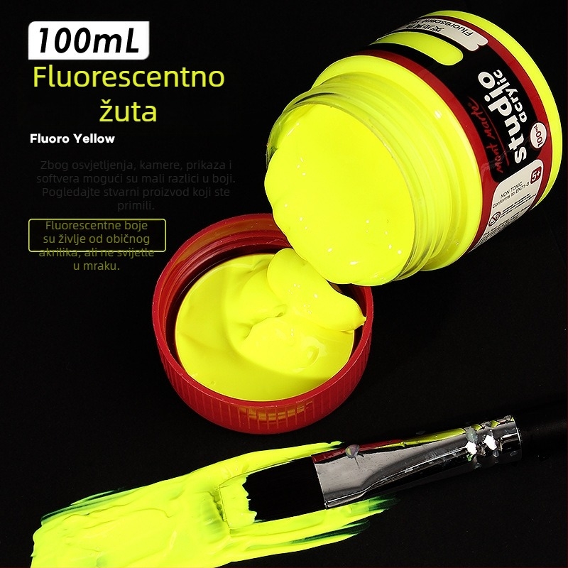 Monde metalno fluorescirajuća akrilna boja – 100 ml, vodootporna, netoksična, jedna bočica, za ručno slikanje zidova i DIY projekti