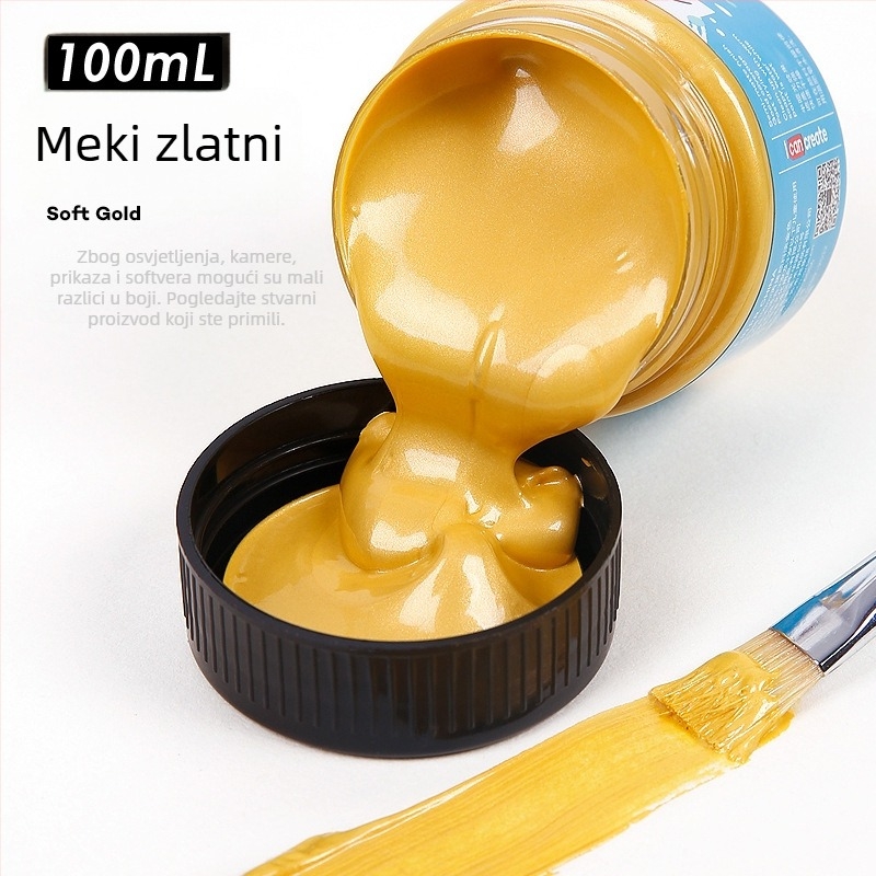 Monde metalno fluorescirajuća akrilna boja – 100 ml, vodootporna, netoksična, jedna bočica, za ručno slikanje zidova i DIY projekti