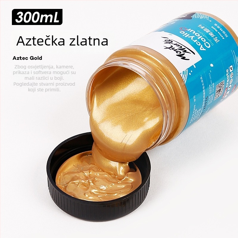 Monde metalno fluorescirajuća akrilna boja – 100 ml, vodootporna, netoksična, jedna bočica, za ručno slikanje zidova i DIY projekti