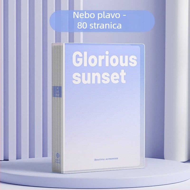 Dokument mapa s umetnim listovima, gradijentne boje, višeslojno skladištenje (Materijal: Plastika; Broj stranica: 100; Ispis logotipa: Ne; Prilagodba: Ne)