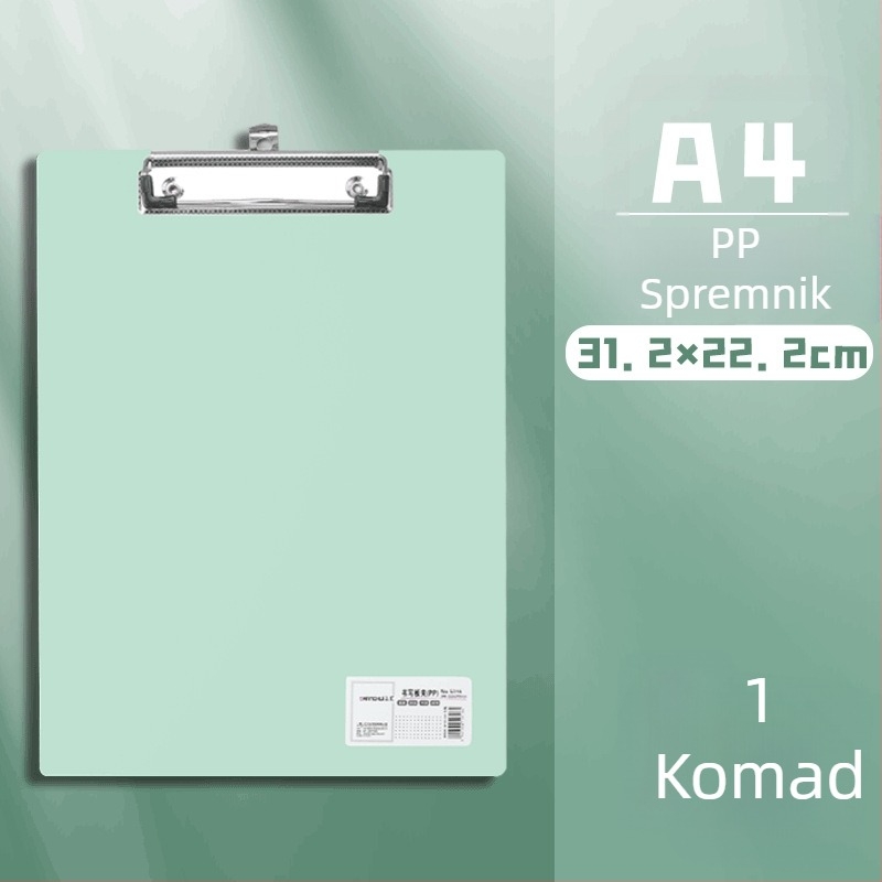 Klip za ploču A4 – plastični klip, PP materijal, model 5316/5317, debljina ploče 1,5 mm, pogodan za papir A3