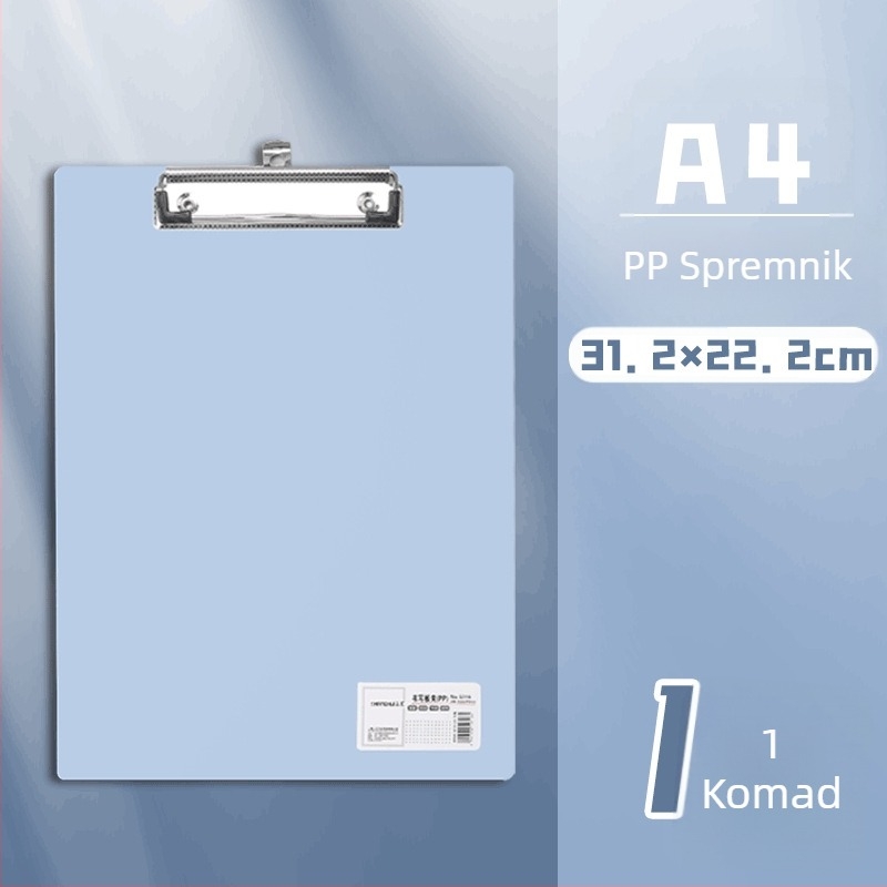 Klip za ploču A4 – plastični klip, PP materijal, model 5316/5317, debljina ploče 1,5 mm, pogodan za papir A3