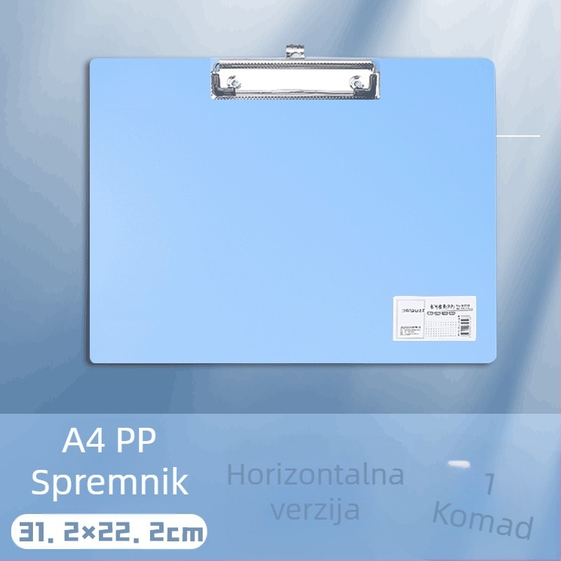 Klip za ploču A4 – plastični klip, PP materijal, model 5316/5317, debljina ploče 1,5 mm, pogodan za papir A3