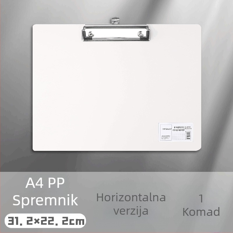 Klip za ploču A4 – plastični klip, PP materijal, model 5316/5317, debljina ploče 1,5 mm, pogodan za papir A3