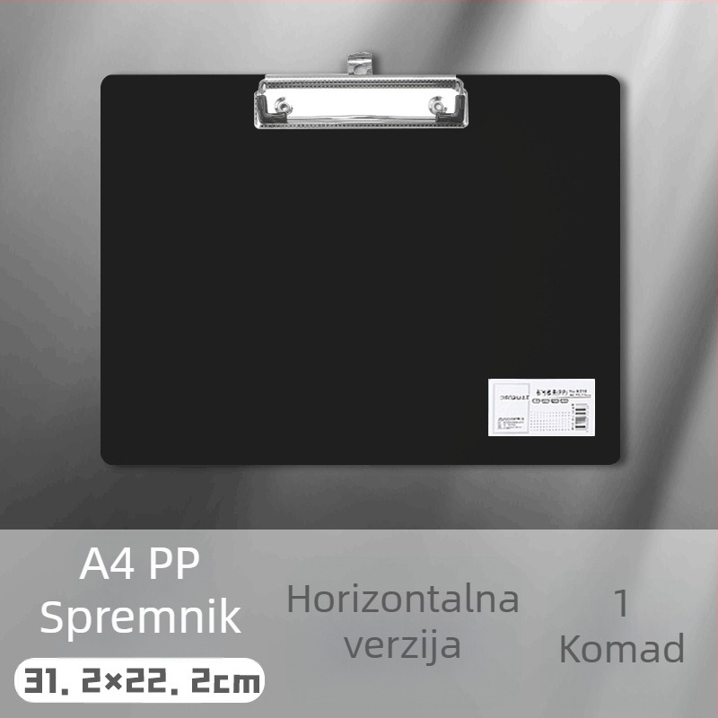 Klip za ploču A4 – plastični klip, PP materijal, model 5316/5317, debljina ploče 1,5 mm, pogodan za papir A3