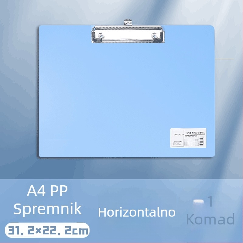 Klip za ploču A4 – plastični klip, PP materijal, model 5316/5317, debljina ploče 1,5 mm, pogodan za papir A3