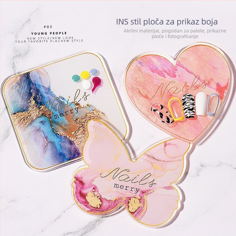 Ploča za prikaz noktiju, akrilna paleta za gel lak, marka Han Finger Edge, 30 g, model Display board