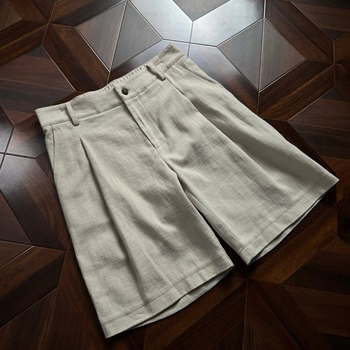 Muške ljetne šorceve od lana, ljeto, brzo sušeće, ravni kroj, mikroelastičnost