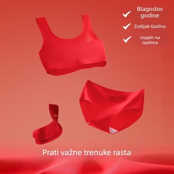 Set grudnjaka za djevojčice u stilu prsluka od najlona, s punim košaricama, formiranim spužvastim košaricama, čvrste naramenice, prozračno