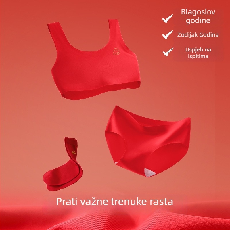 Set grudnjaka za djevojčice u stilu prsluka od najlona, s punim košaricama, formiranim spužvastim košaricama, čvrste naramenice, prozračno