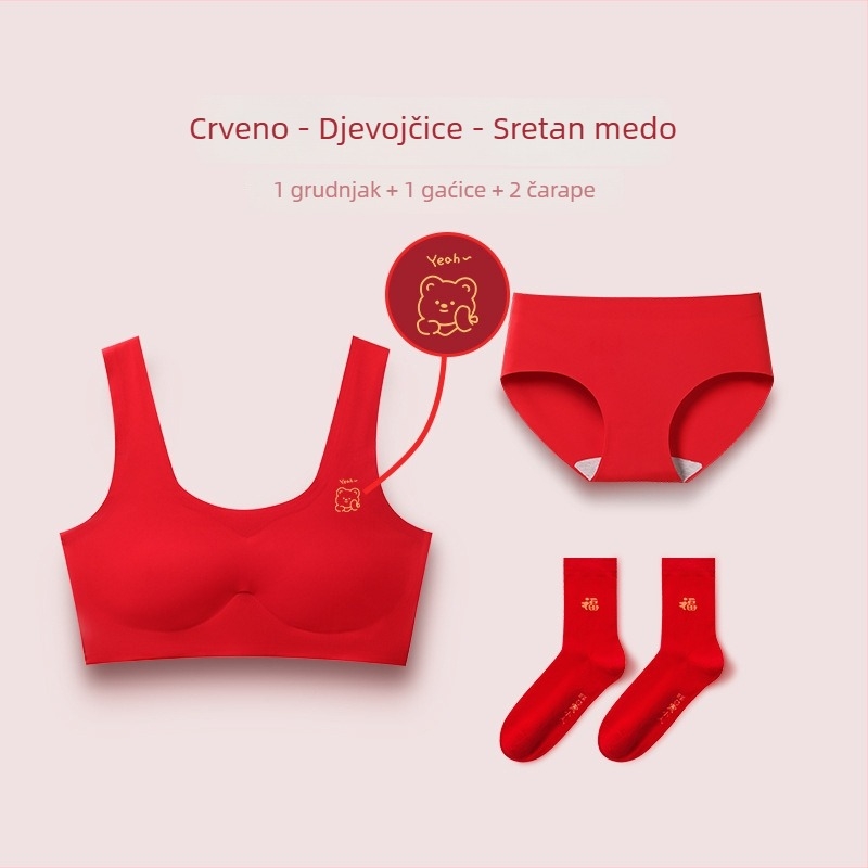 Set grudnjaka za djevojčice u stilu prsluka od najlona, s punim košaricama, formiranim spužvastim košaricama, čvrste naramenice, prozračno