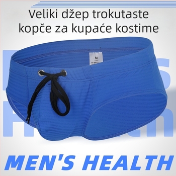 Muški kupaći briefs svezivanje, brzo sušenje najlonska tkanina, podstava najlon 90%, 180 g/m², jednofarbni uzorak