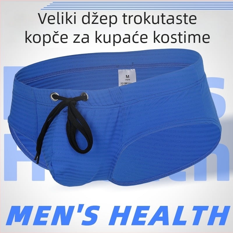 Muški kupaći briefs svezivanje, brzo sušenje najlonska tkanina, podstava najlon 90%, 180 g/m², jednofarbni uzorak