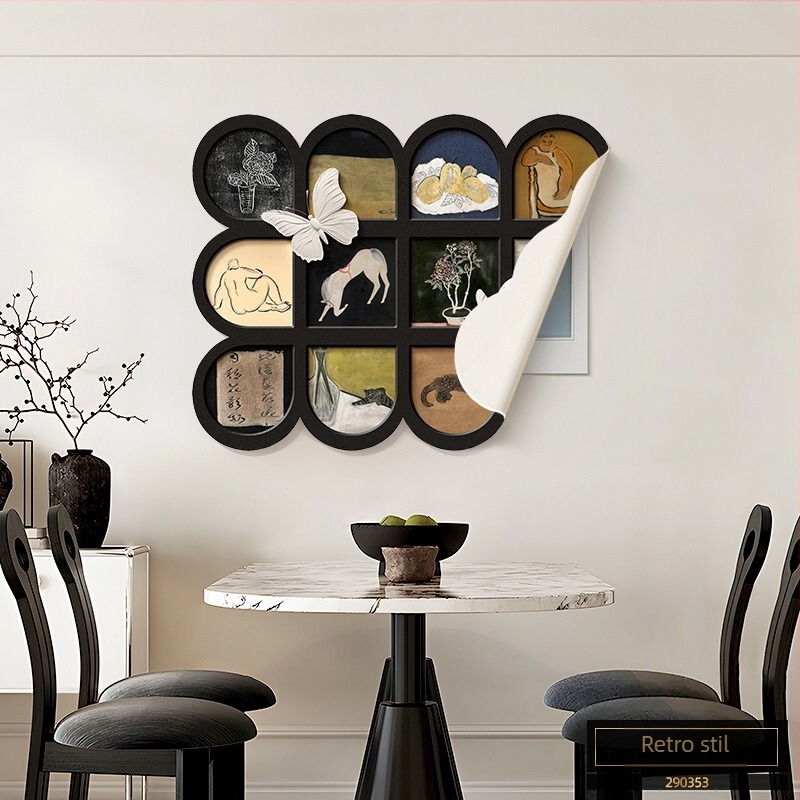 Dekorativna slika za kućište mjernog brojila, srednjovjekovni stil, bez okvira, inkjet ispis, biljni motiv