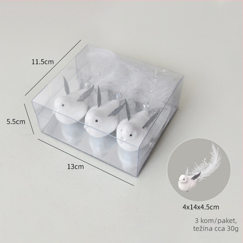 Božićni ukras za stablo s polarnim medvjedom, materijal mjehurić, brend Nuchi, crtani stil, moderni minimalizam, božićna dekoracija