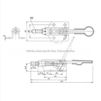 Push-Pull brzi držač za zavarivanje, lakatni kliješt, GH-36070, visoko ugljična čeli