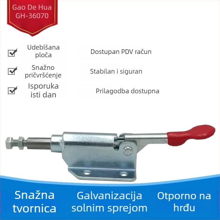 Push-Pull brzi držač za zavarivanje, lakatni kliješt, GH-36070, visoko ugljična čeli