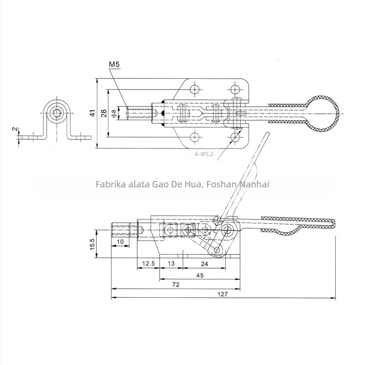 Push-Pull brzi držač za zavarivanje, lakatni kliješt, GH-36070, visoko ugljična čeli
