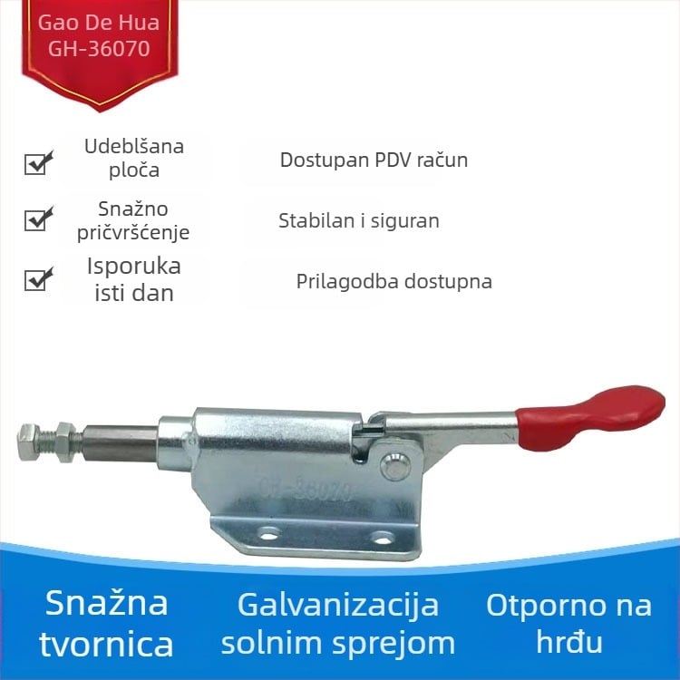 Push-Pull brzi držač za zavarivanje, lakatni kliješt, GH-36070, visoko ugljična čeli