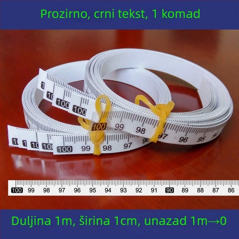 Samoljepljiva prozirna ravnala s centimetarskom skalom, vodootporna naljepnica